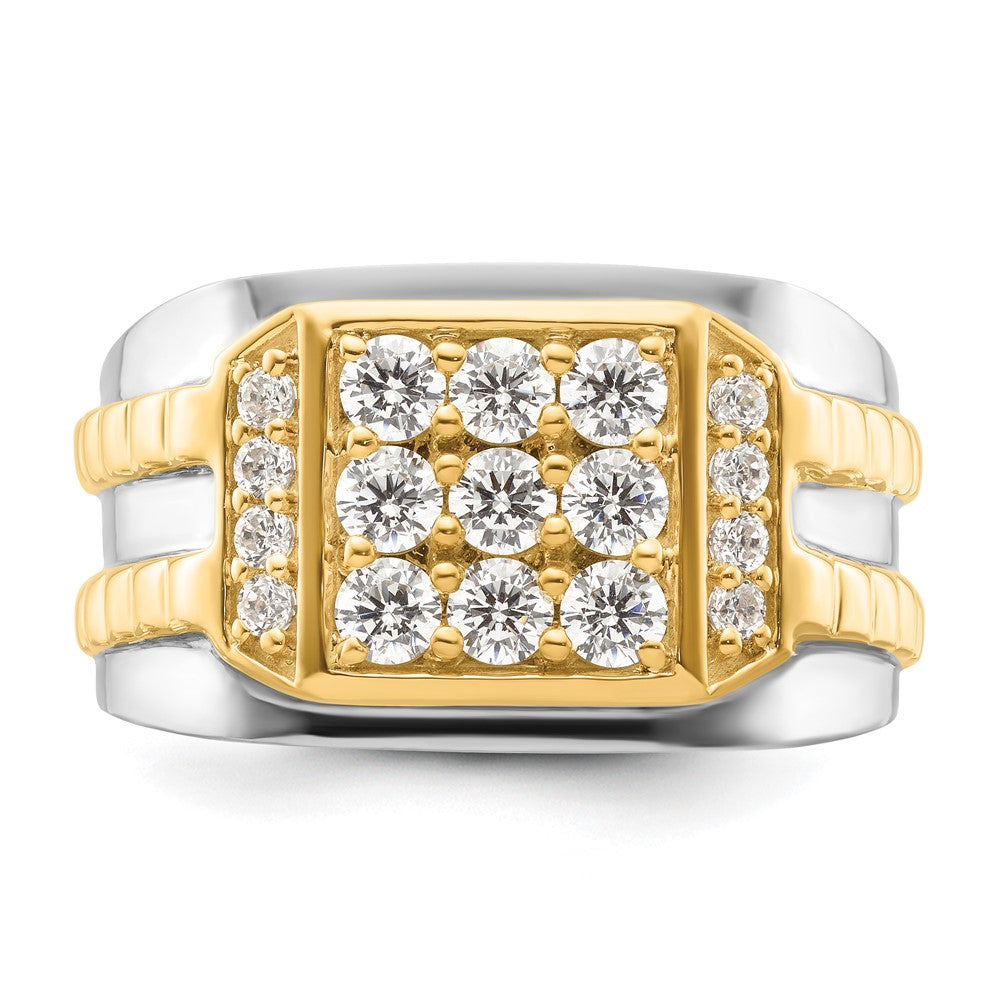 14k Two-Tone 1 1/5 ct Lab Grown Diamond VS/SI+ G+ Men's Ring