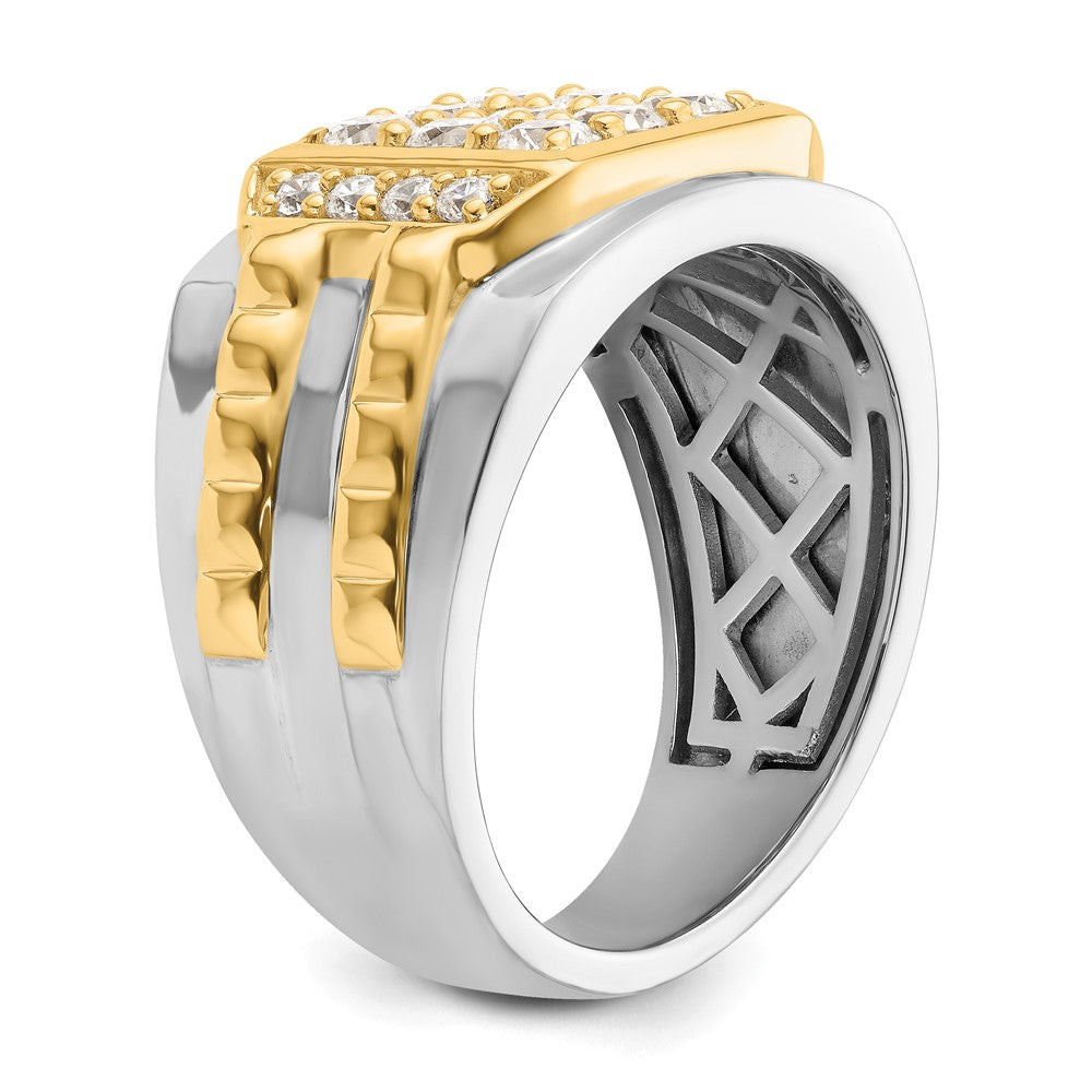 14k Two-Tone 1 1/5 ct Lab Grown Diamond VS/SI+ G+ Men's Ring
