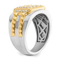 14k Two-Tone 1 1/5 ct Lab Grown Diamond VS/SI+ G+ Men's Ring