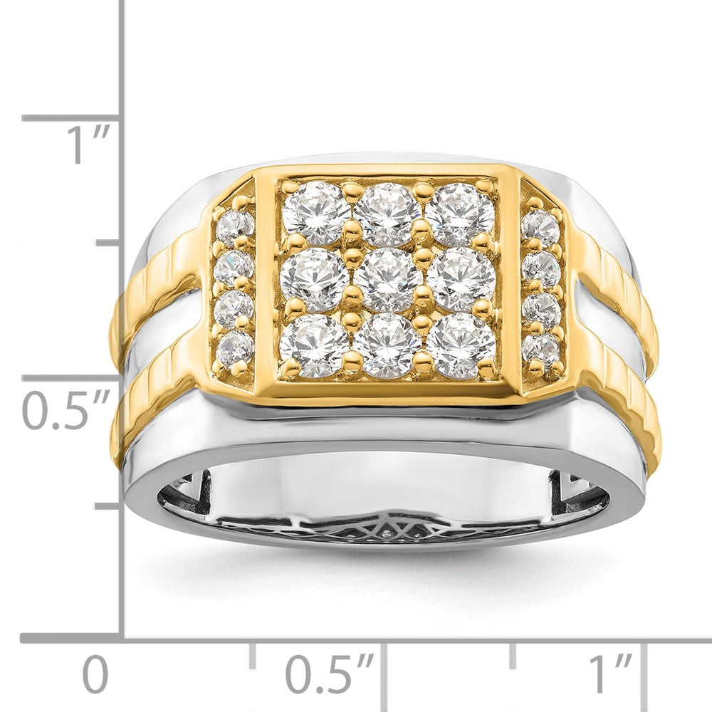 14k Two-Tone 1 1/5 ct Lab Grown Diamond VS/SI+ G+ Men's Ring