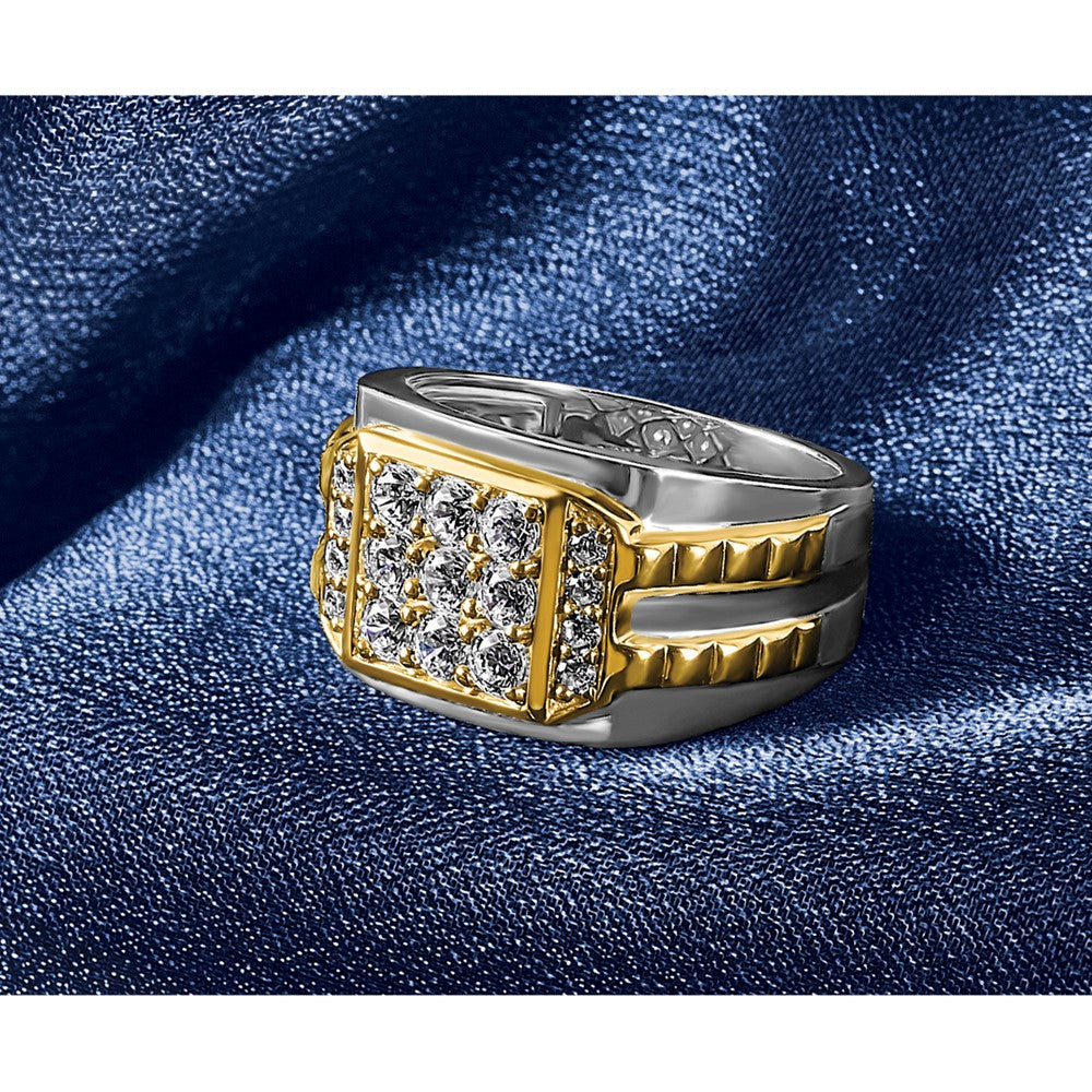 14k Two-Tone 1 1/5 ct Lab Grown Diamond VS/SI+ G+ Men's Ring