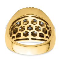 10k Two-Tone 2ct Lab Grown Diamond VS/SI+ G+ Complete Men's Cluster Ring