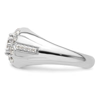 14k White Gold 1 1/2 ct Lab Grown Diamond VS/SI+ G+ Complete Men's Ring