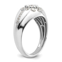 14k White Gold 1 1/2 ct Lab Grown Diamond VS/SI+ G+ Complete Men's Ring