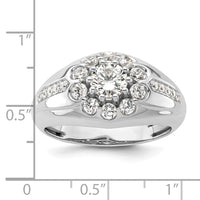 14k White Gold 1 1/2 ct Lab Grown Diamond VS/SI+ G+ Complete Men's Ring
