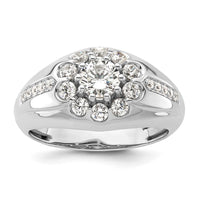 14k White Gold 1 1/2 ct Lab Grown Diamond VS/SI+ G+ Complete Men's Ring