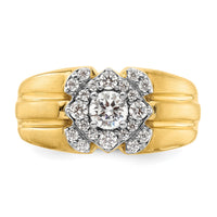 14k Two-Tone 1 ct Lab Grown Diamond VS/SI+ G+ Complete Men's Ring