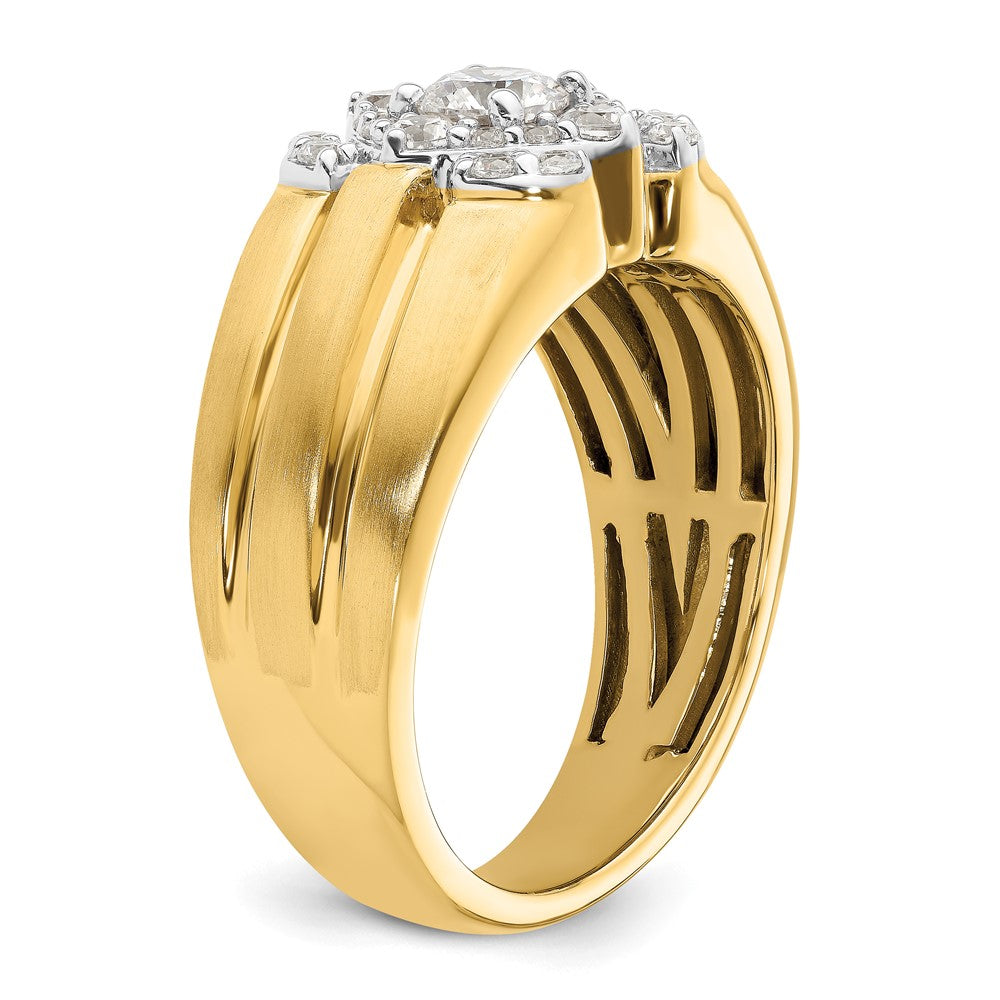 14k Two-Tone 1 ct Lab Grown Diamond VS/SI+ G+ Complete Men's Ring