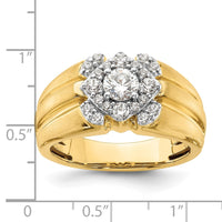 14k Two-Tone 1 ct Lab Grown Diamond VS/SI+ G+ Complete Men's Ring