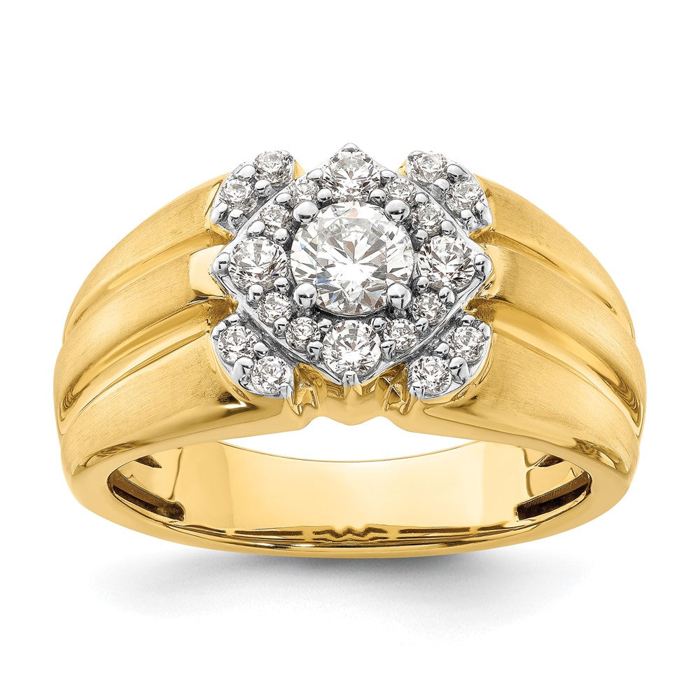 14k Two-Tone 1 ct Lab Grown Diamond VS/SI+ G+ Complete Men's Ring