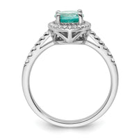 14kw 1/5 ct Lab Grown Dia VS/SI+ G+ & Cr Paraiba Ring