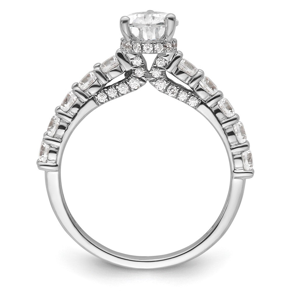 14kw 1ct Lab Grown Diamond VS/SI+ G+ 1ct Pear Center Semi Eng Ring