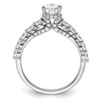 14kw 1ct Lab Grown Diamond VS/SI+ G+ 1ct Pear Center Semi Eng Ring