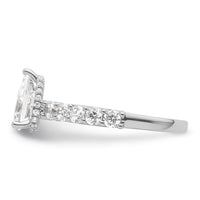 14kw 1ct Lab Grown Diamond VS/SI+ G+ 1ct Pear Center Semi Eng Ring