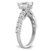 14kw 1ct Lab Grown Diamond VS/SI+ G+ 1ct Pear Center Semi Eng Ring