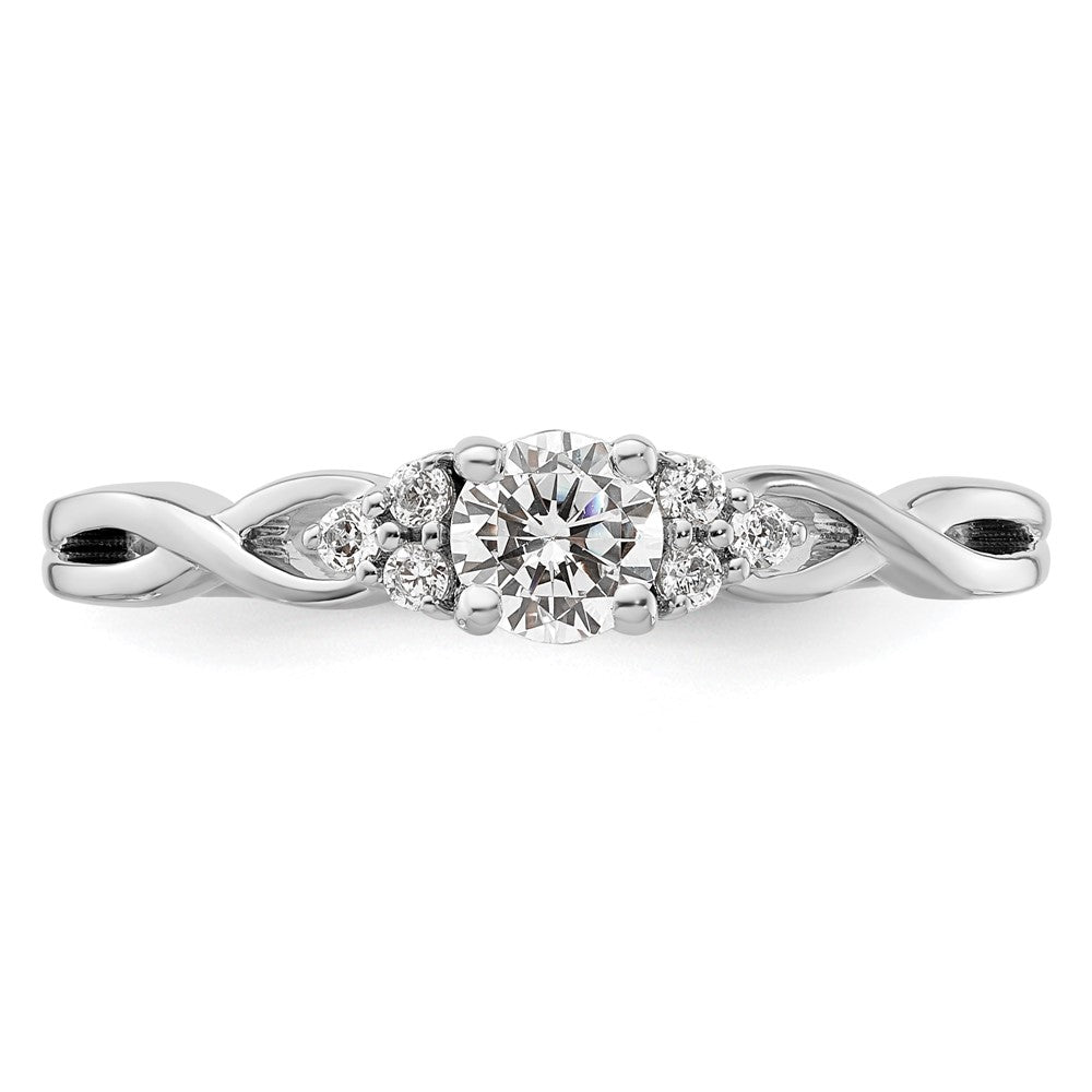 10kw 1/3ct Lab Grown Diamond VS/SI+ G+ Round Comp Halo Eng Ring