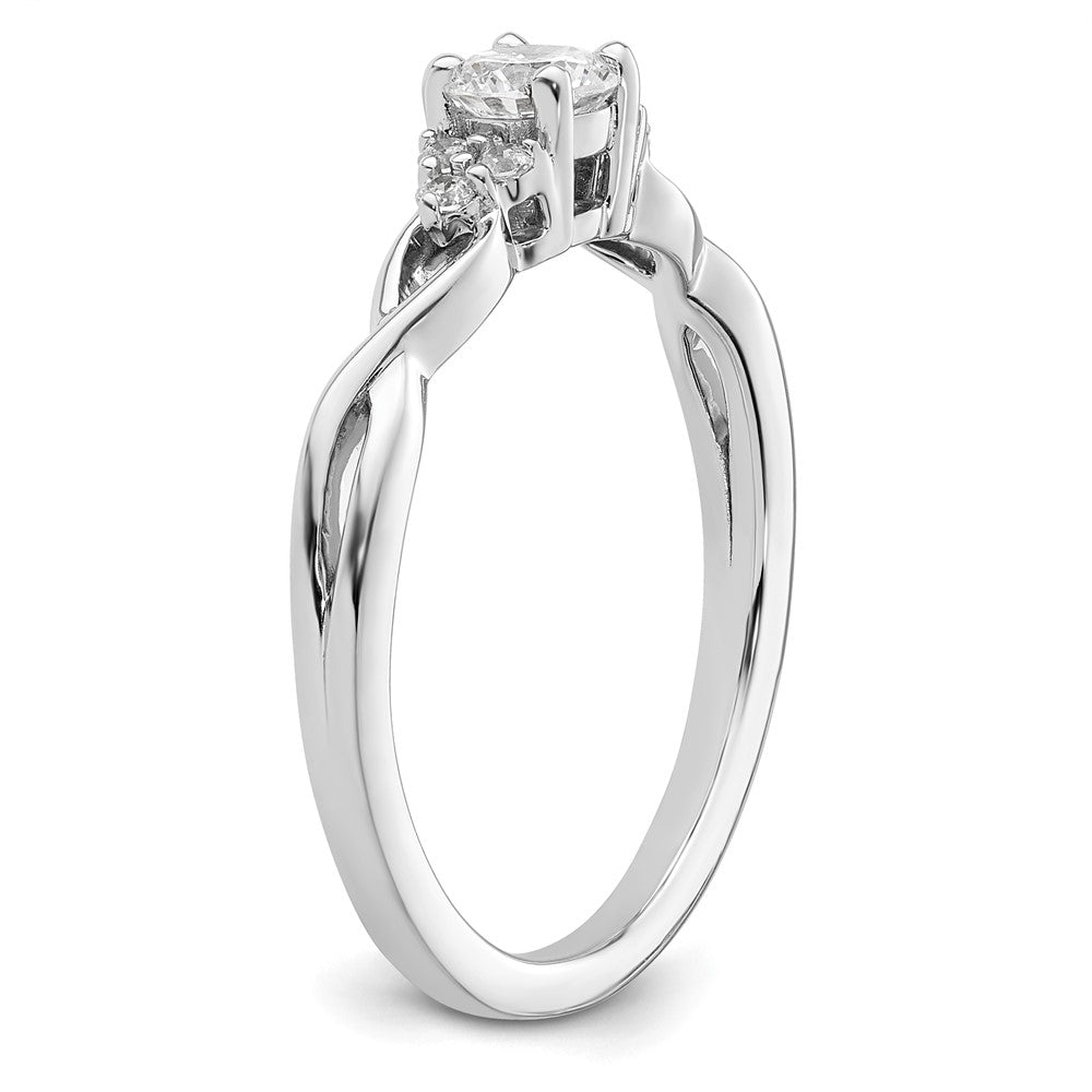 10kw 1/3ct Lab Grown Diamond VS/SI+ G+ Round Comp Halo Eng Ring