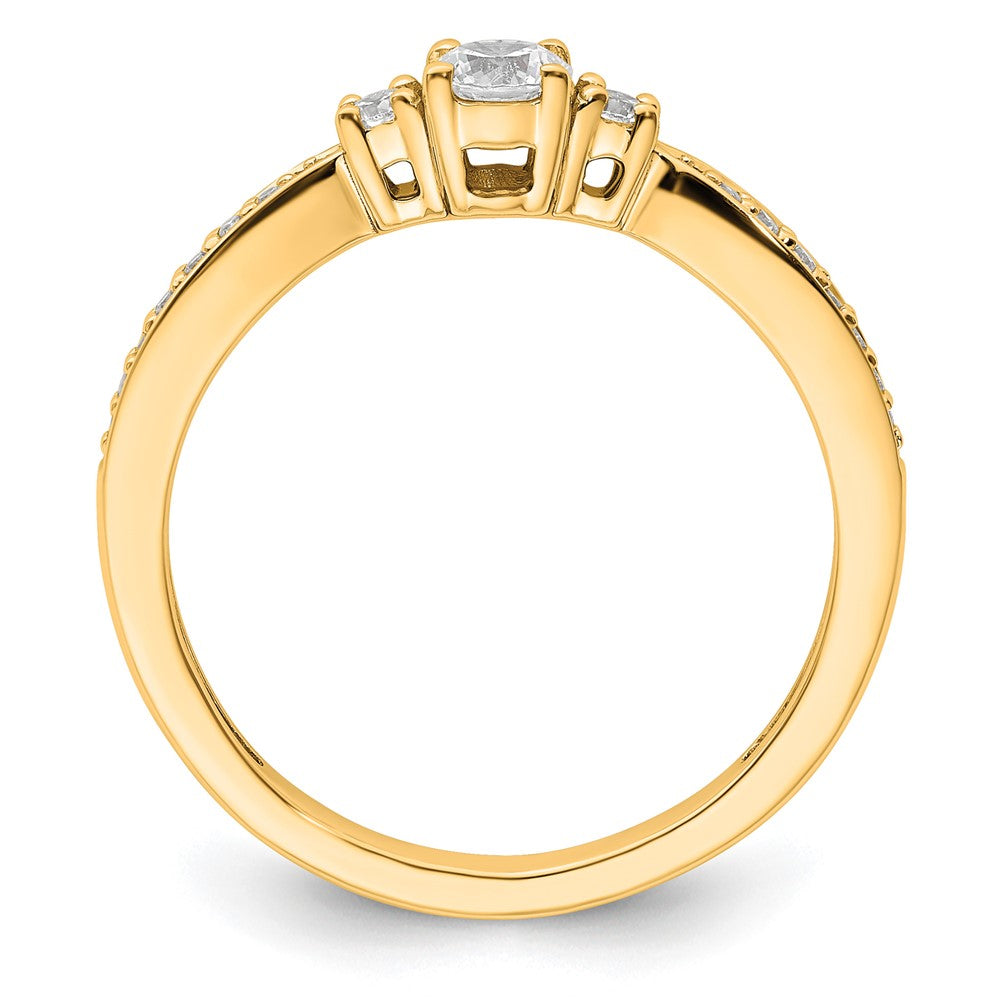 10k 1/3ct Lab Grown Diamond VS/SI+ G+ Comp Petite Eng Ring