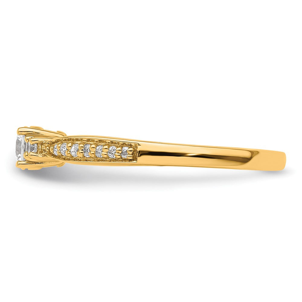 10k 1/3ct Lab Grown Diamond VS/SI+ G+ Comp Petite Eng Ring