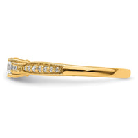 10k 1/3ct Lab Grown Diamond VS/SI+ G+ Comp Petite Eng Ring