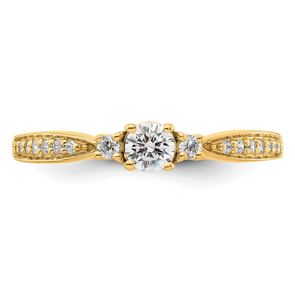 10k 1/3ct Lab Grown Diamond VS/SI+ G+ Comp Petite Eng Ring