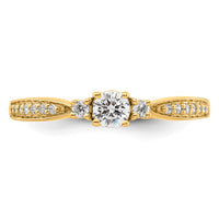 10k 1/3ct Lab Grown Diamond VS/SI+ G+ Comp Petite Eng Ring