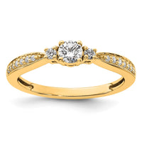 10k 1/3ct Lab Grown Diamond VS/SI+ G+ Comp Petite Eng Ring