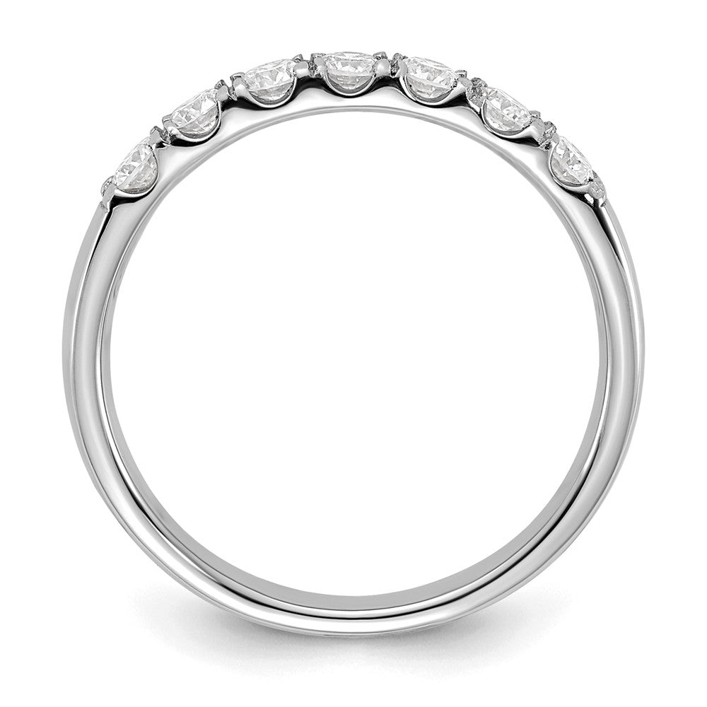 14k White Gold 1/2 ct Lab Grown Diamond VS/SI+ G+ 7 Stone Complete Band