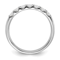 14k White Gold 1/2 ct Lab Grown Diamond VS/SI+ G+ 7 Stone Complete Band