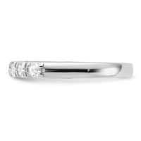 14k White Gold 1/2 ct Lab Grown Diamond VS/SI+ G+ 7 Stone Complete Band