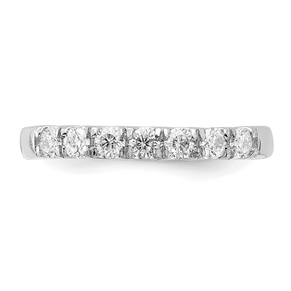 14k White Gold 1/2 ct Lab Grown Diamond VS/SI+ G+ 7 Stone Complete Band