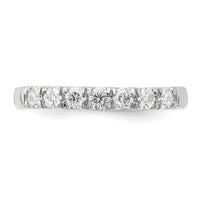 14k White Gold 1/2 ct Lab Grown Diamond VS/SI+ G+ 7 Stone Complete Band