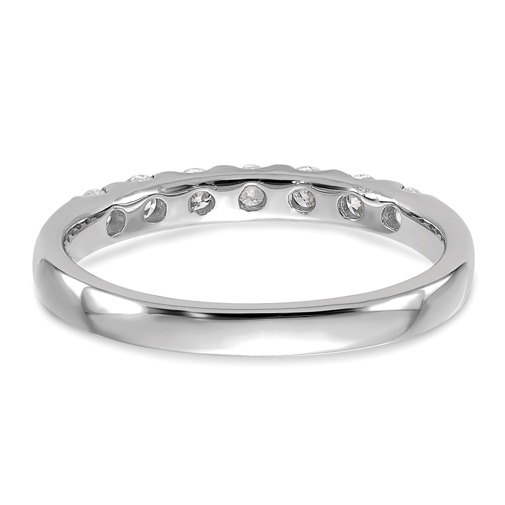14k White Gold 1/2 ct Lab Grown Diamond VS/SI+ G+ 7 Stone Complete Band