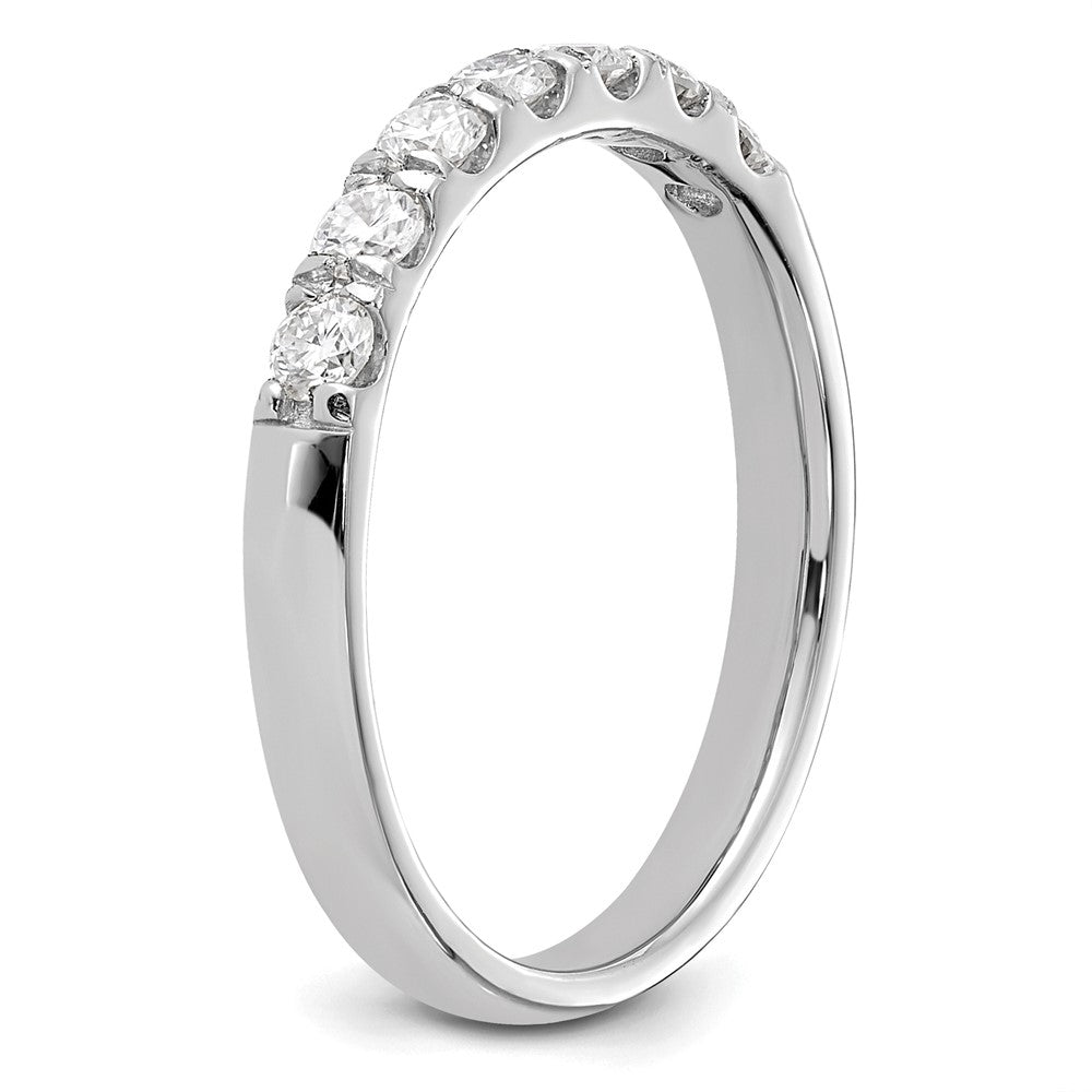 14k White Gold 1/2 ct Lab Grown Diamond VS/SI+ G+ 7 Stone Complete Band