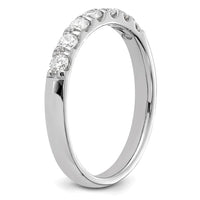 14k White Gold 1/2 ct Lab Grown Diamond VS/SI+ G+ 7 Stone Complete Band