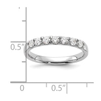 14k White Gold 1/2 ct Lab Grown Diamond VS/SI+ G+ 7 Stone Complete Band