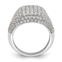 14kw 2 1/4 ct Lab Grown Diamond VS/SI+ G+ Comp Cluster Fashion Ring
