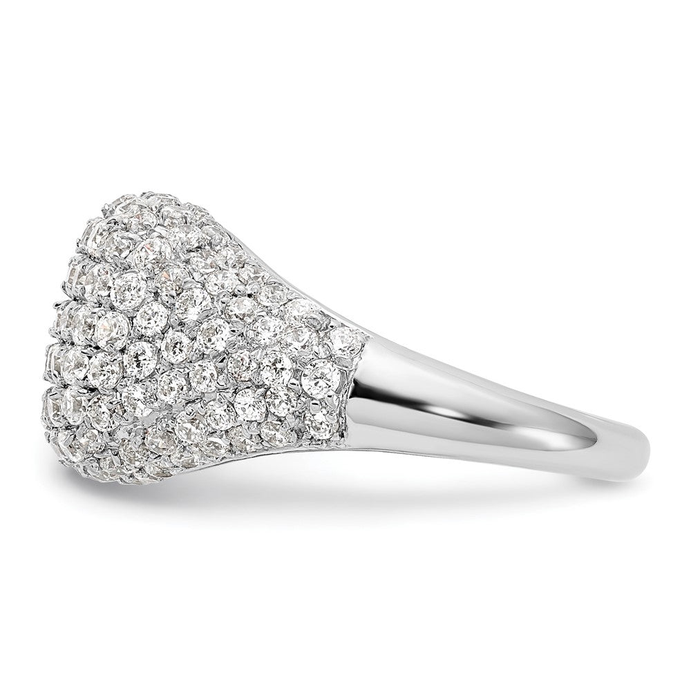 14kw 2 1/4 ct Lab Grown Diamond VS/SI+ G+ Comp Cluster Fashion Ring