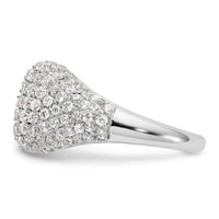 14kw 2 1/4 ct Lab Grown Diamond VS/SI+ G+ Comp Cluster Fashion Ring