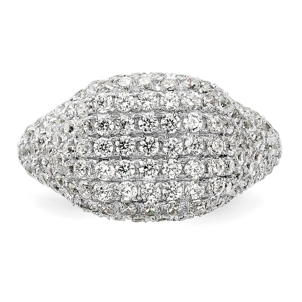 14kw 2 1/4 ct Lab Grown Diamond VS/SI+ G+ Comp Cluster Fashion Ring