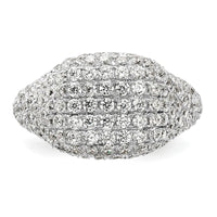 14kw 2 1/4 ct Lab Grown Diamond VS/SI+ G+ Comp Cluster Fashion Ring