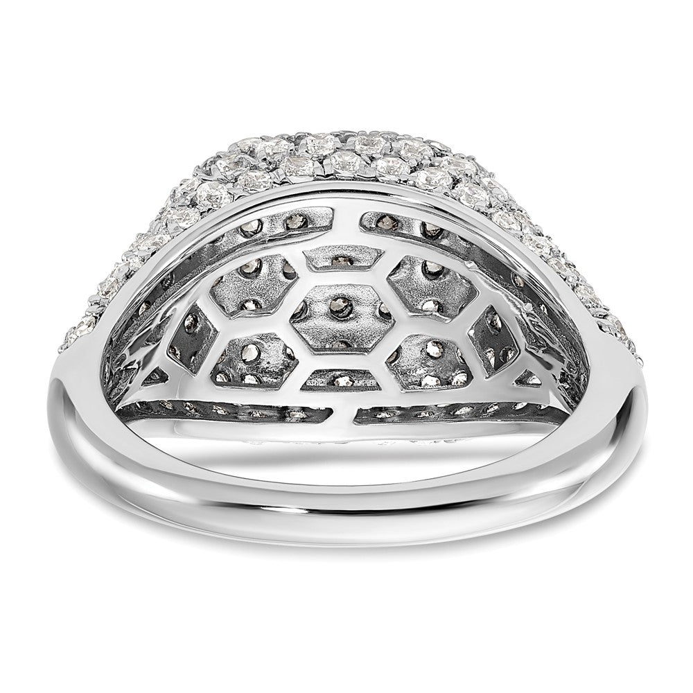 14kw 2 1/4 ct Lab Grown Diamond VS/SI+ G+ Comp Cluster Fashion Ring