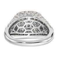 14kw 2 1/4 ct Lab Grown Diamond VS/SI+ G+ Comp Cluster Fashion Ring