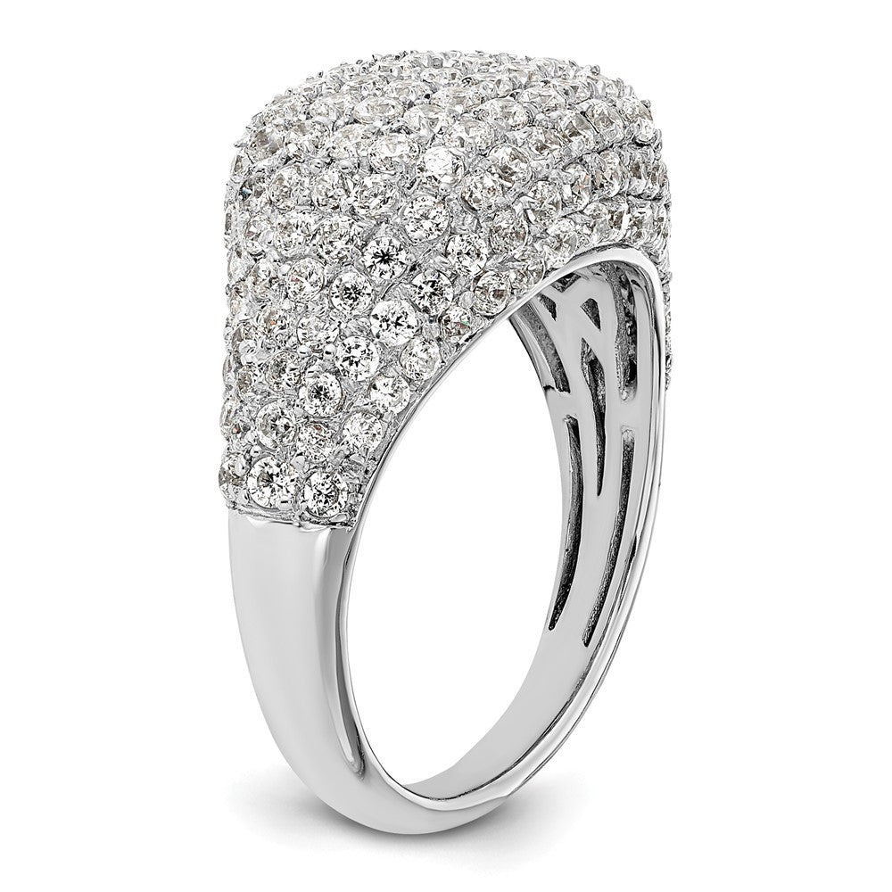 14kw 2 1/4 ct Lab Grown Diamond VS/SI+ G+ Comp Cluster Fashion Ring