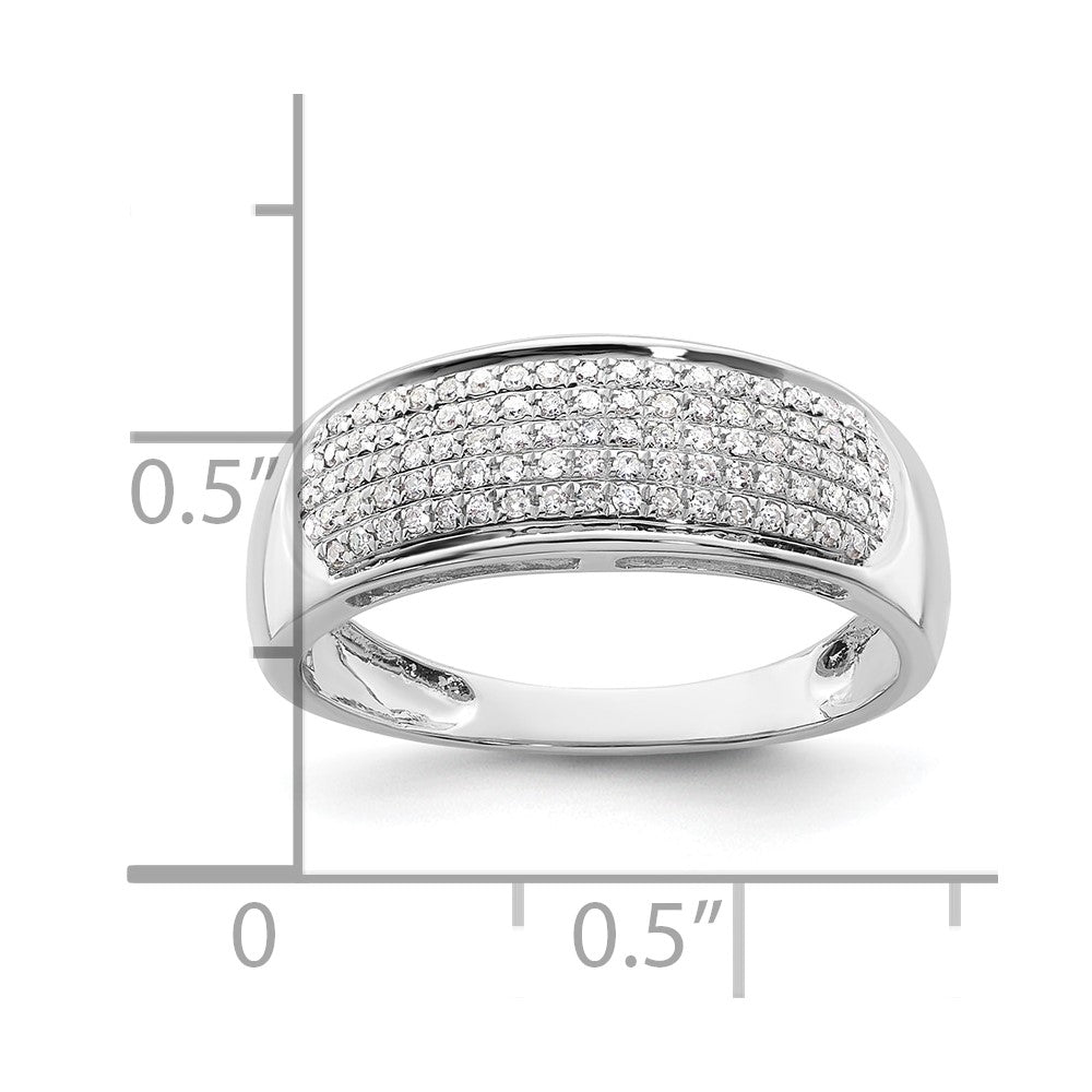 14k White Gold 1/4 ct Lab Grown Diamond VS/SI+ G+ Complete Ladies Band