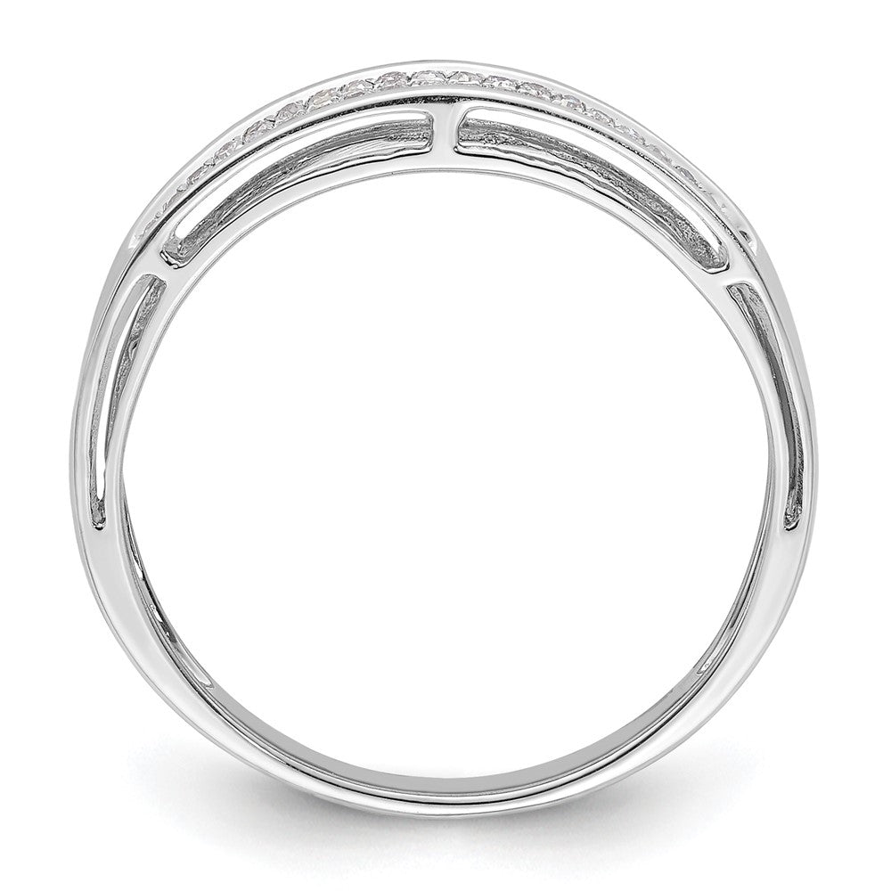 14k White Gold 1/5 ct Lab Grown Diamond VS/SI+ G+ Complete Ladies Band