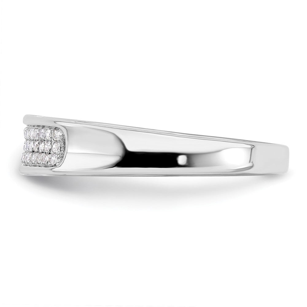 14k White Gold 1/5 ct Lab Grown Diamond VS/SI+ G+ Complete Ladies Band
