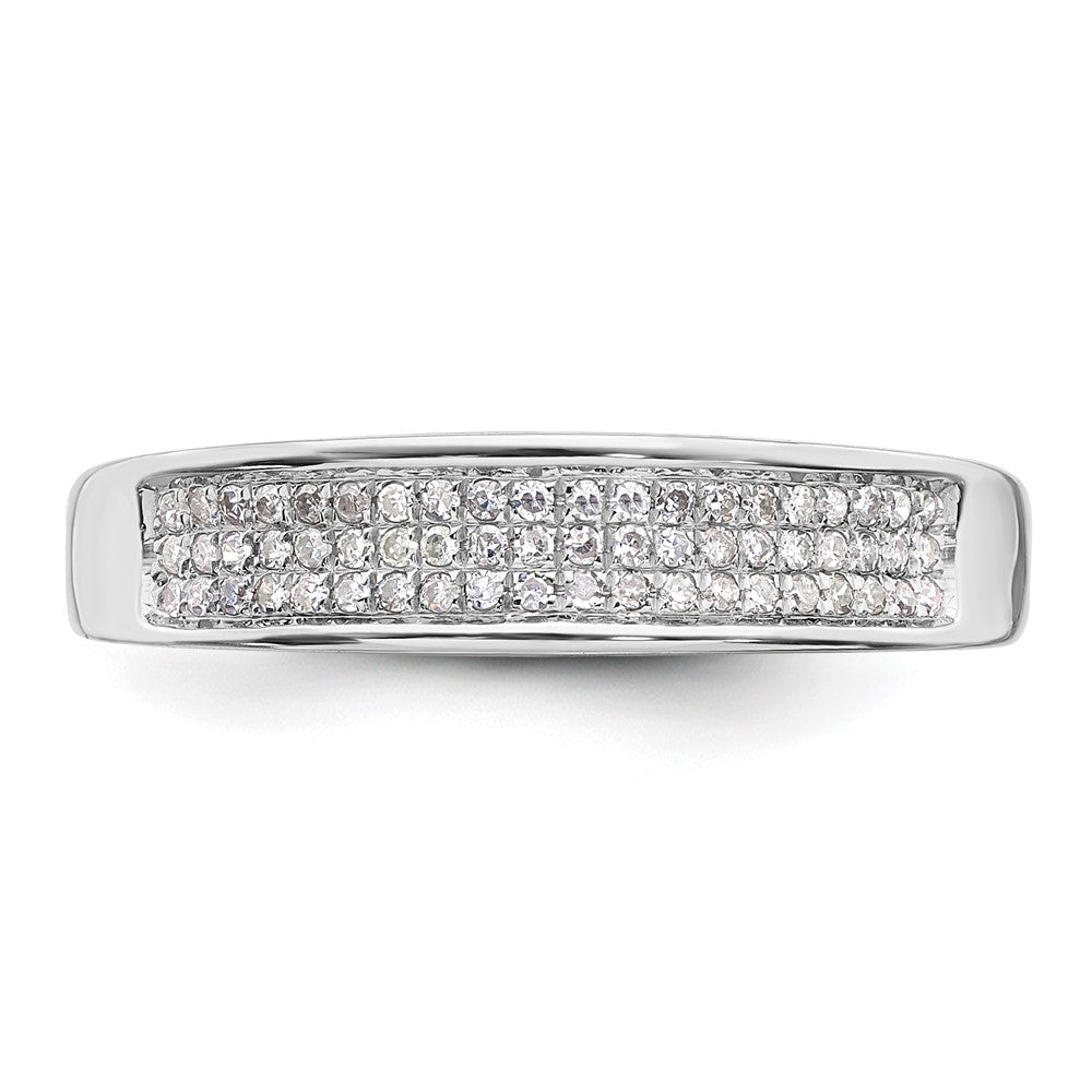 14k White Gold 1/5 ct Lab Grown Diamond VS/SI+ G+ Complete Ladies Band