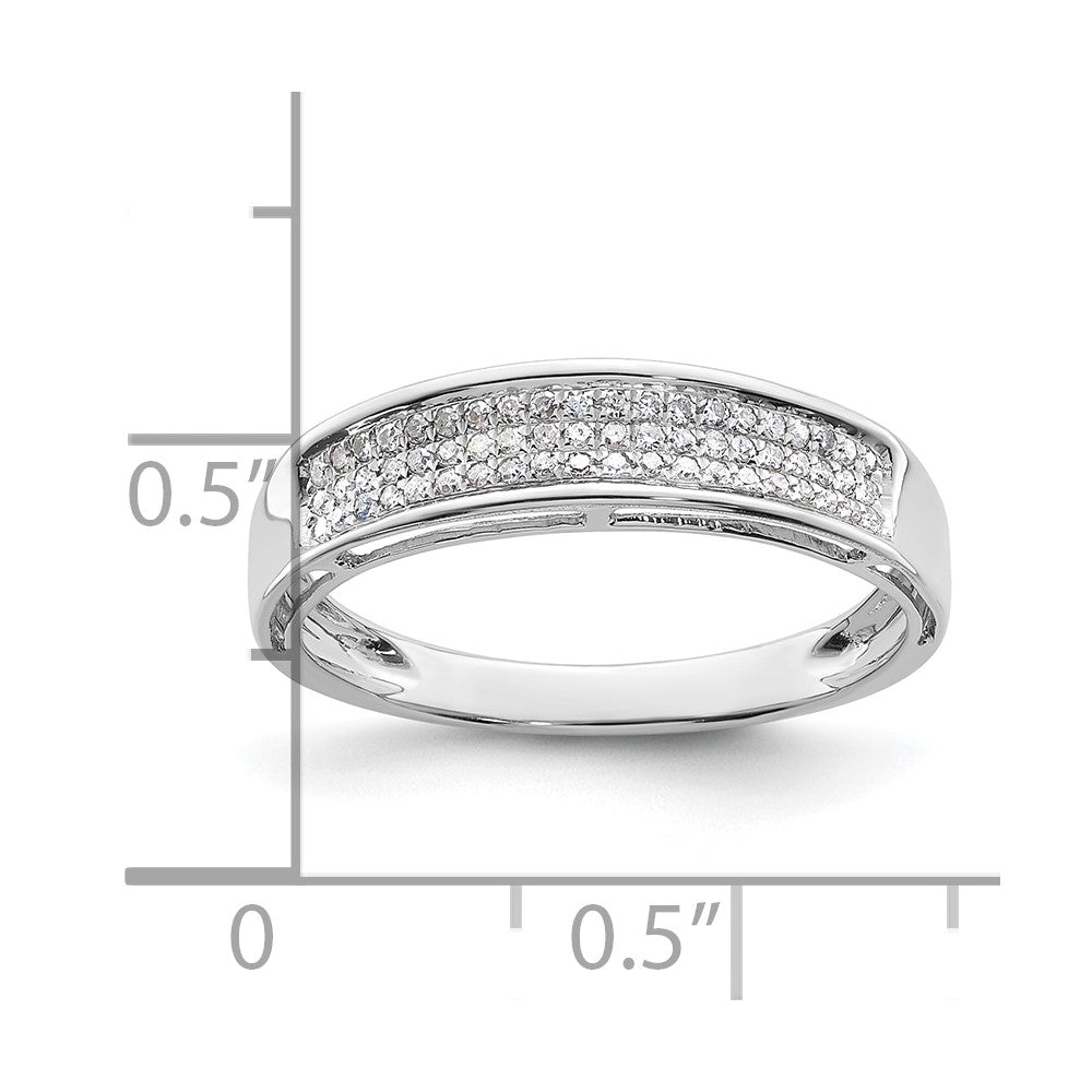 14k White Gold 1/5 ct Lab Grown Diamond VS/SI+ G+ Complete Ladies Band