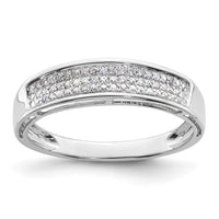 14k White Gold 1/5 ct Lab Grown Diamond VS/SI+ G+ Complete Ladies Band